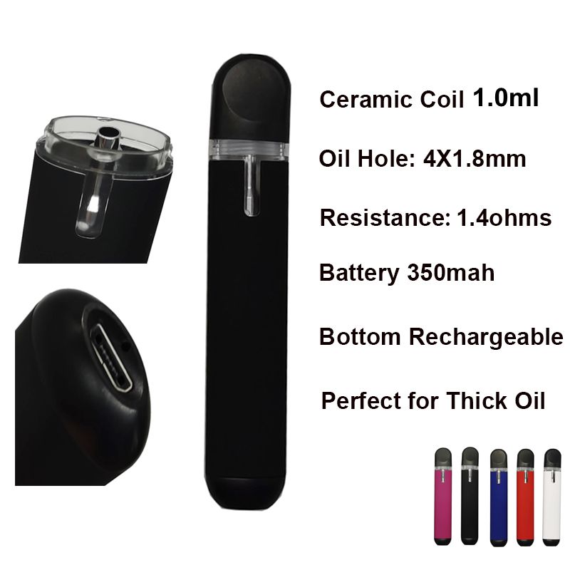 1.0ml Vape Pen Disposable E cigarettes Empty Starter Kit 350mAh Rechargeable Battery Snap on Tip Vaporizer Thick Oil Tank
1.0ml Vape Pen Disposable E cigarettes Empty Starter Kit 350mAh Rechargeable Battery Snap on Tip Vaporizer Thick Oil Tank