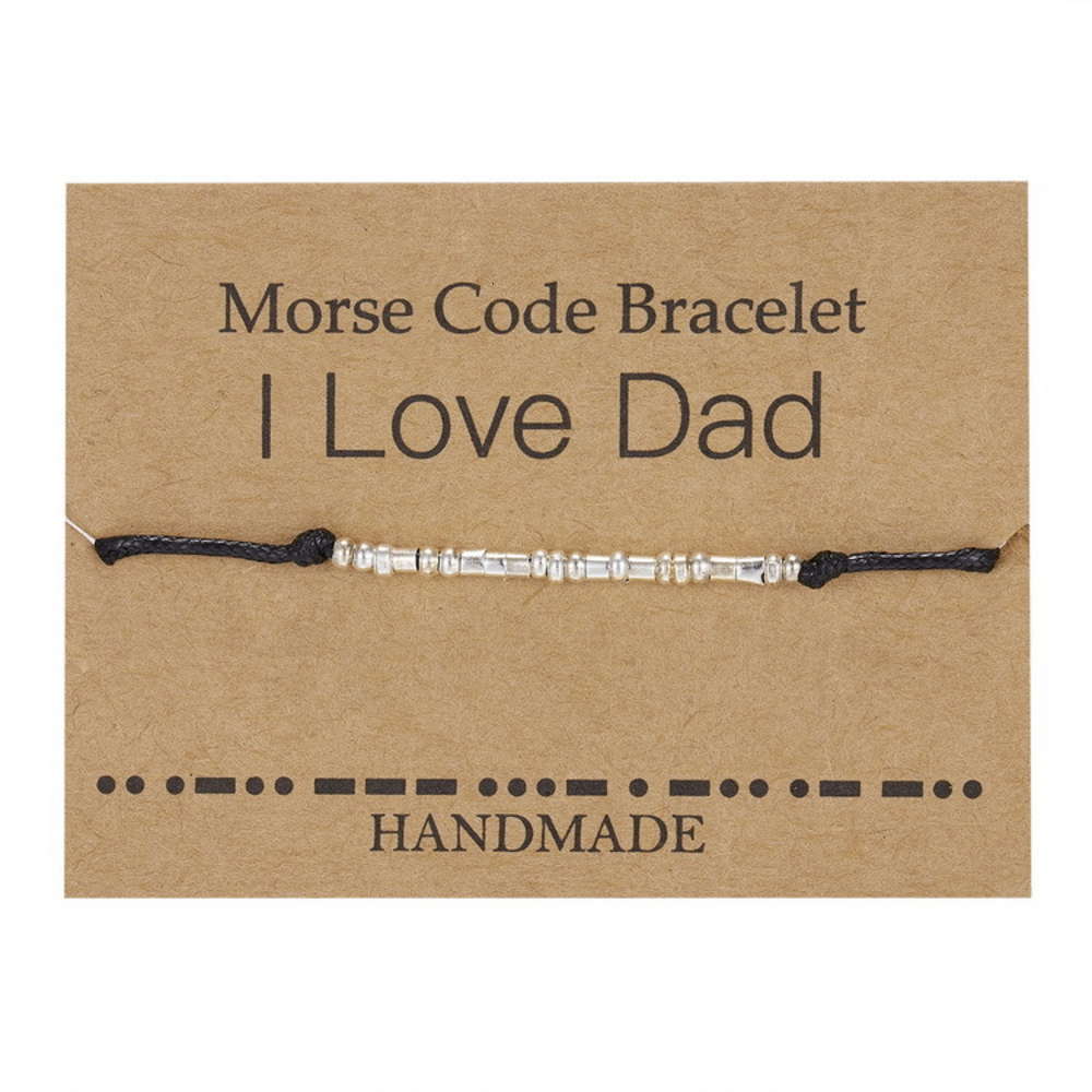 chains Hot selling mother's Day Bracelet copper bead Morse code alphanumeric hand woven Adjustable, Black
chains Hot selling mother's Day Bracelet copper bead Morse code alphanumeric hand woven Adjustable, Black