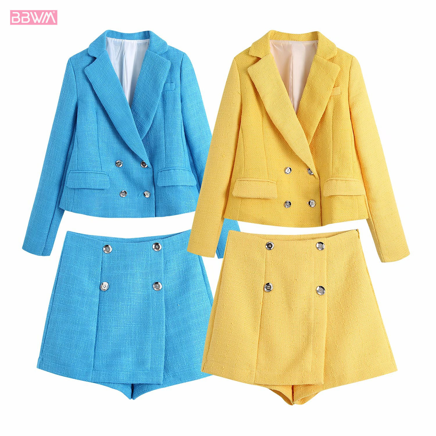 Suit Collar Long-sleeved Candy-colored Texture Short Women's Blazer Sweet Professional Chic Female Tops 210507