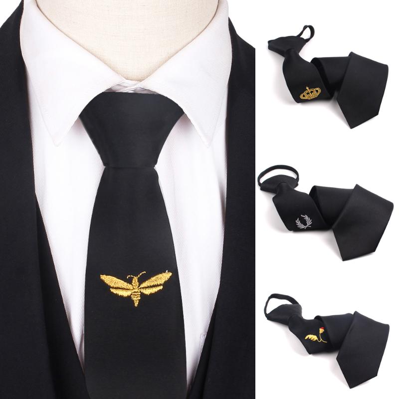 Bow Ties Black Zipper Cartoon Necktie For Men Women Embroidery Suits Boys Slim Simple Lazy Person Tie
Bow Ties Black Zipper Cartoon Necktie For Men Women Embroidery Suits Boys Slim Simple Lazy Person Tie
