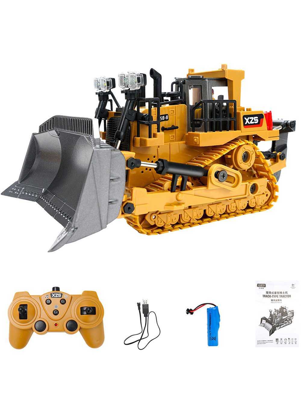 Rc Excavator Remote Control Bulldozer 1:24 9CH Children's Toy Construction Vehicl Alloy Plastic Rc Car Heavy Excavator Toys Q0726
Rc Excavator Remote Control Bulldozer 1:24 9CH Children's Toy Construction Vehicl Alloy Plastic Rc Car Heavy Excavator Toys Q0726