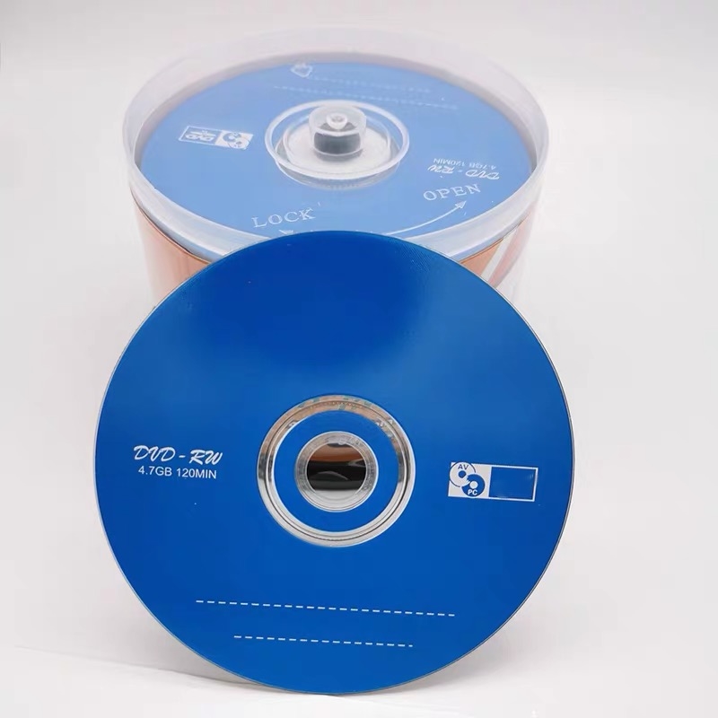 Wholesale 50 Blank Disks UPL Blue Printed 4.7 GB 4X DVD RW Discs