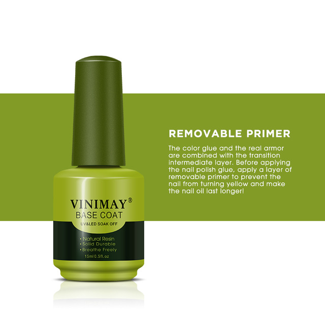VINIMAY Nail Gel Magic Remover Soak Off Base Matte Top Coat Polish Gelpolish Art Primer Lacquer Salon 4 styles