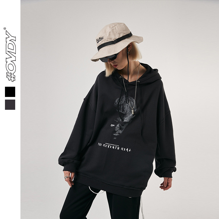 wxwovdy hoodie guochao personalized high street hoodie street minority hip hop loose hooded pullover, Black
wxwovdy hoodie guochao personalized high street hoodie street minority hip hop loose hooded pullover, Black