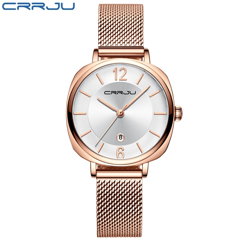 Women Watch CRRJU Fashion Calendar White Watch for Women Casual Waterproof Quartz Ladies Dress Mesh Belt Watch relogio feminino 210517, Black rose black
Women Watch CRRJU Fashion Calendar White Watch for Women Casual Waterproof Quartz Ladies Dress Mesh Belt Watch relogio feminino 210517, Black rose black