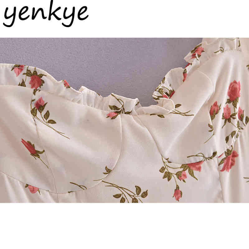 Sexy Women Prairie Chic Floral Print Sling Dress Female Sleeveless A-line Mini Chiffon Summer Holiday Vestido 210430