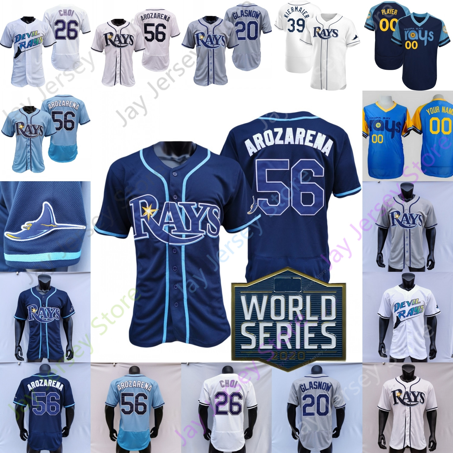 2020 WS Baseball Jersey Randy Arozarena Tyler Glasnow Austin Meadows Chris Archer Manuel Margot Mike Zunino Willy Adames Kevin Kiermaier Brosseau Yandy Diaz, 2020 new player's versions light blue i
2020 WS Baseball Jersey Randy Arozarena Tyler Glasnow Austin Meadows Chris Archer Manuel Margot Mike Zunino Willy Adames Kevin Kiermaier Brosseau Yandy Diaz, 2020 new player's versions light blue i