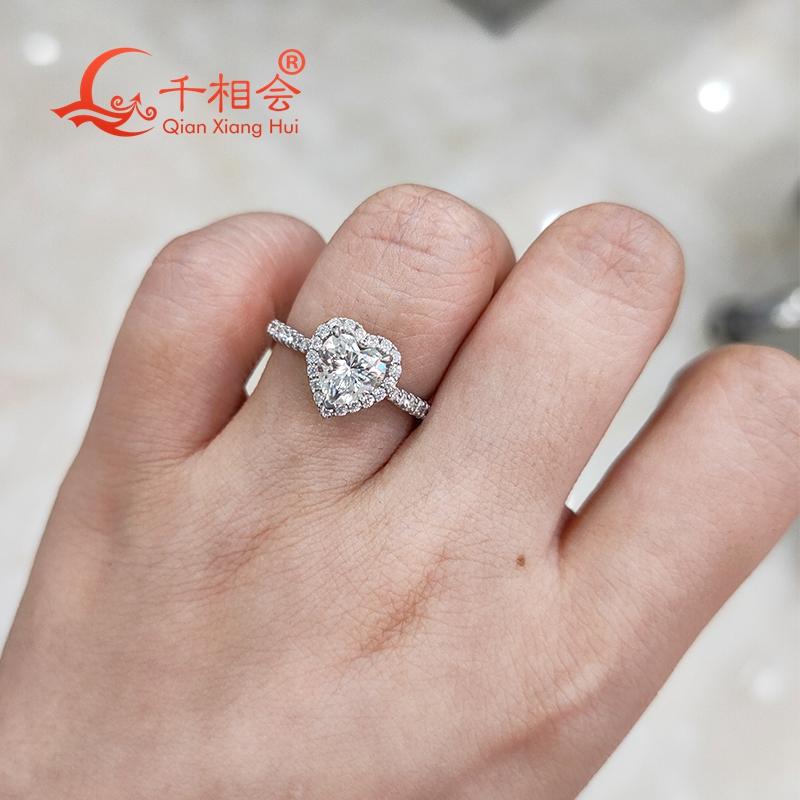 Cluster Rings 14k Or 18k White And Yellow Gold 6.5*6.5mm Heart Shape Moissanite 1/2 Eternity Band Dating Ring Jewelry Engagement
Cluster Rings 14k Or 18k White And Yellow Gold 6.5*6.5mm Heart Shape Moissanite 1/2 Eternity Band Dating Ring Jewelry Engagement