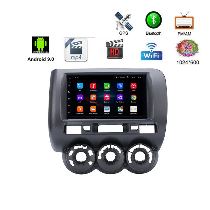 Car dvd GPS Navigation Player for HONDA Jazz(Manual AC,RHD) 2002-2008 with FM Radio 7 inch HD Touchscreen Android 10