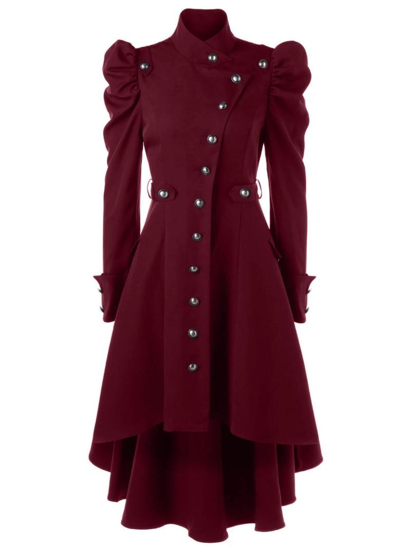 Women's Jackets Women Spring Autumn Puff Shoulder Button Up Dip Hem Trench Coat Fashion Stand-up Collar High Waist Gothic, Black
Women's Jackets Women Spring Autumn Puff Shoulder Button Up Dip Hem Trench Coat Fashion Stand-up Collar High Waist Gothic, Black