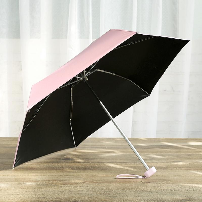 

Umbrellas Black Coating Five Fold Unbrellas For Women Folding Small Fresh Anti-UV Non Automatic Opaque Sun Protection Sunshade, 10