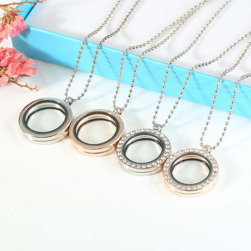 Pendant Necklaces Women Rhinestone Inlaid Living Memory Floating Charm Round Glass Locket Necklace Jewelry Decor Accessory Valentine's Day P
Pendant Necklaces Women Rhinestone Inlaid Living Memory Floating Charm Round Glass Locket Necklace Jewelry Decor Accessory Valentine's Day P