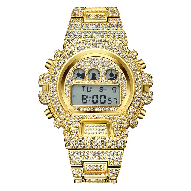 Iced Out Diamond Watch Men Luxury LED Digital Mens Watches Waterproof Sports Wristwatch Man Fashion 18K Gold Steel Male Clock Wristwatches
Iced Out Diamond Watch Men Luxury LED Digital Mens Watches Waterproof Sports Wristwatch Man Fashion 18K Gold Steel Male Clock Wristwatches
