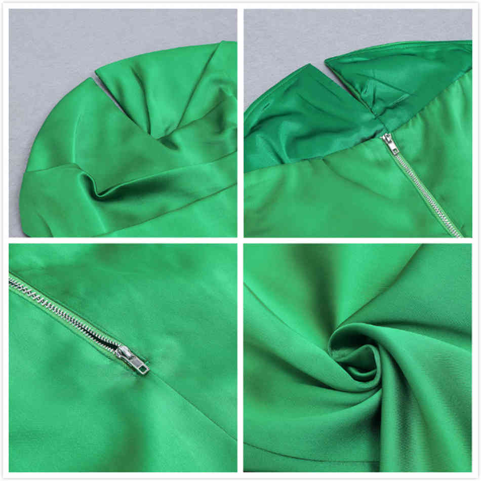 Free Women Green Summer Dress Sexy Wrapped Chest Sleeveless Halter Split Long Club Evening Party Vestido 210524