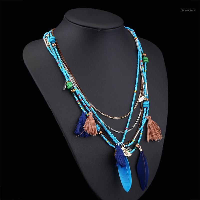 Women Girls Multilayer Colorful Bead Necklace Fake Feather Tassel Long Bohemia Beaded Jewelry Accessories Chains
Women Girls Multilayer Colorful Bead Necklace Fake Feather Tassel Long Bohemia Beaded Jewelry Accessories Chains