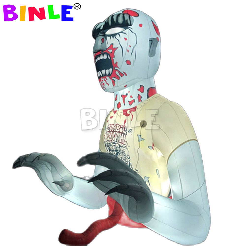 Bloody characters giant inflatable halloween zombie with LED lights franky Frankie monster figure for outdoor decoration advertising