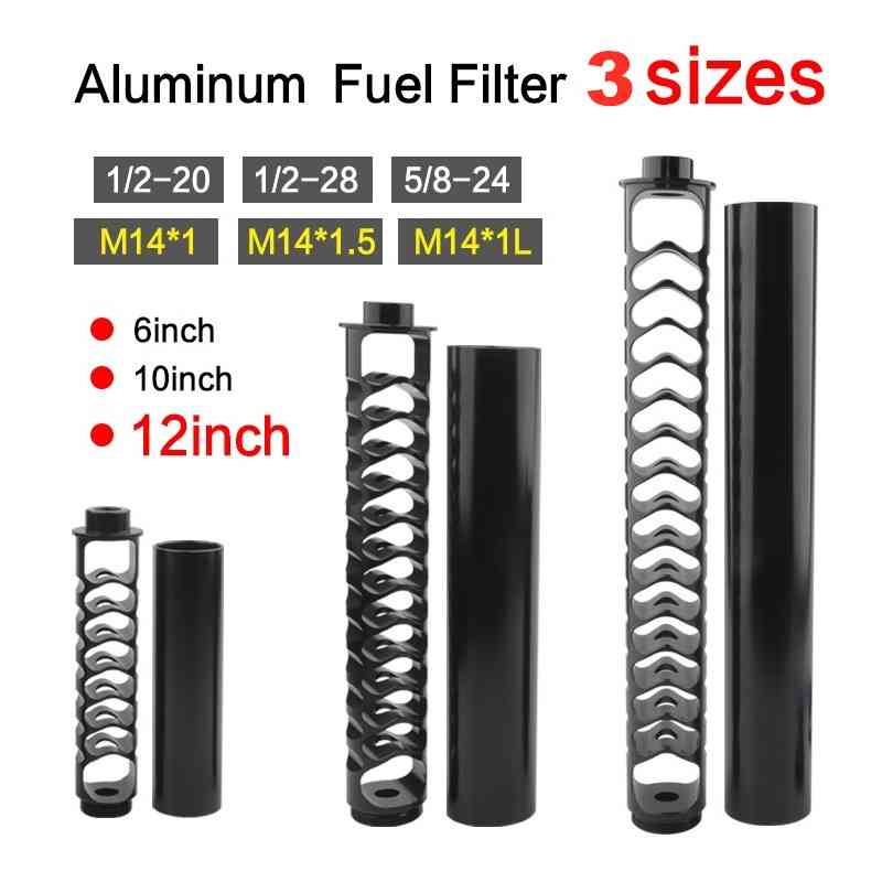 6" 10" 12" Spiral 1/2-28 5/8-24 Single Core Black Aluminum Tube Car Fuel Filter Solvent Trap For NAPA 4003 WIX 24003 Filters
6" 10" 12" Spiral 1/2-28 5/8-24 Single Core Black Aluminum Tube Car Fuel Filter Solvent Trap For NAPA 4003 WIX 24003 Filters