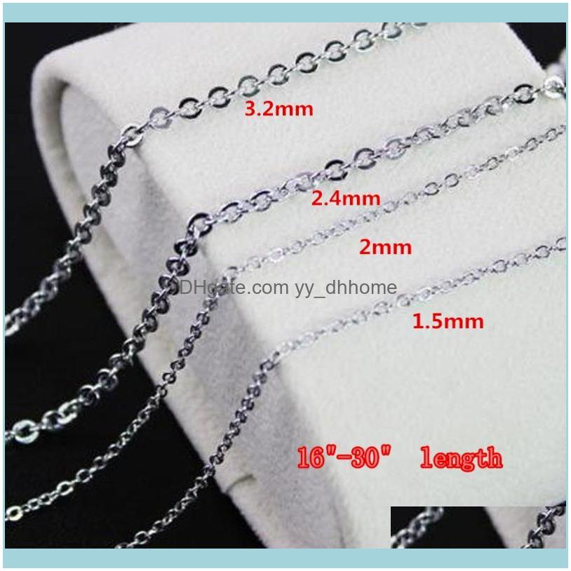 Chains Necklaces & Pendants Jewelrychains 1.5/2/2.4/3.2Mm 100Pcs/Lot Fashion Stainless Steel Sier Color Cross Chain Men Necklace Finding Pen
Chains Necklaces & Pendants Jewelrychains 1.5/2/2.4/3.2Mm 100Pcs/Lot Fashion Stainless Steel Sier Color Cross Chain Men Necklace Finding Pen
