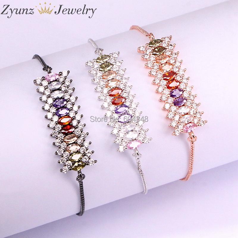 Link, Chain 10PCS ZYZ338-0319 Pave Setting Tiny Cubic Zirconia Crystal Adjustable Bar Bracelets For Women Or Girls CZ Zircon Jewelry Gifts
Link, Chain 10PCS ZYZ338-0319 Pave Setting Tiny Cubic Zirconia Crystal Adjustable Bar Bracelets For Women Or Girls CZ Zircon Jewelry Gifts