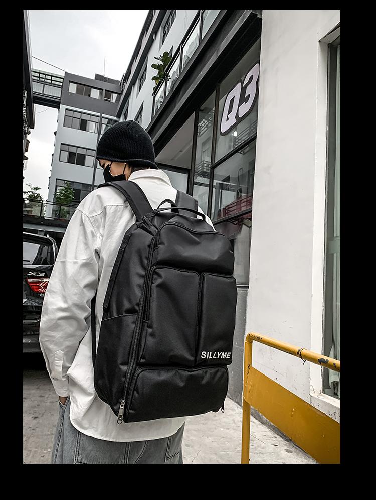 Backpack PD275 Tooling Style College Casual School Bag Male Student Large-capacity Travel Computer, Black
Backpack PD275 Tooling Style College Casual School Bag Male Student Large-capacity Travel Computer, Black