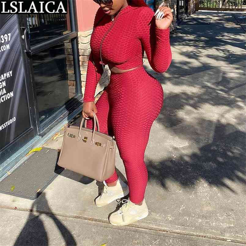 Tracksuit Women Fashion Solid Exposed Navel Two Piece Set Hooded Collar Casual Streetwear Skinny Dresy Damskie 210515