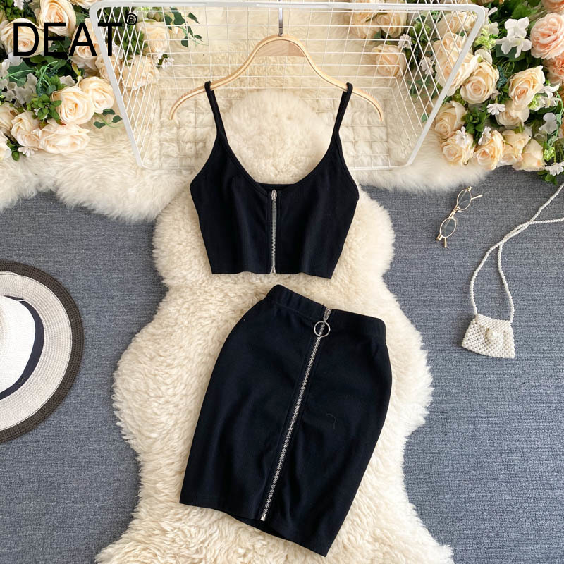 Women Mini Skirt Arrivals Short Sling Two Piece Set Fashion Sexy Backless Slim Temperament Spring Summer 11D246 210525, Dark gray
Women Mini Skirt Arrivals Short Sling Two Piece Set Fashion Sexy Backless Slim Temperament Spring Summer 11D246 210525, Dark gray