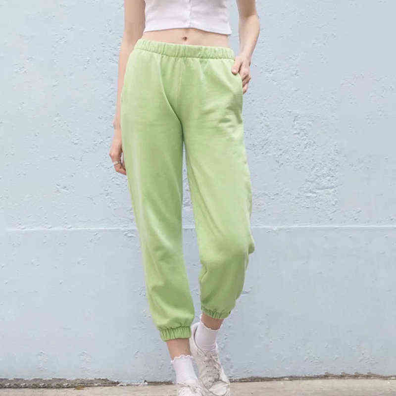Soft Girls Casual Pants Fashion Ladies Elegant Cotton Harem Steertwear Female Loose Trousers Sweet Women Chic 211115