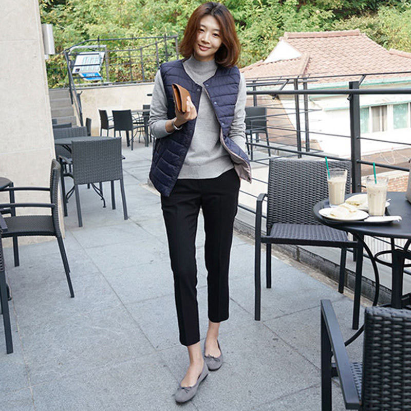 Spring Women Skinny Ankle-length Pants Korea Fashion Office Lady Black Cargo Casual High Waist Straight Trousers D64 210512