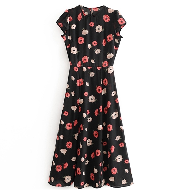 Elegant Fashion Long Dress Floral Print Short Sleeve O neck Female Casual Summer Side Split Clothes Backless 210524, As the photo
Elegant Fashion Long Dress Floral Print Short Sleeve O neck Female Casual Summer Side Split Clothes Backless 210524, As the photo