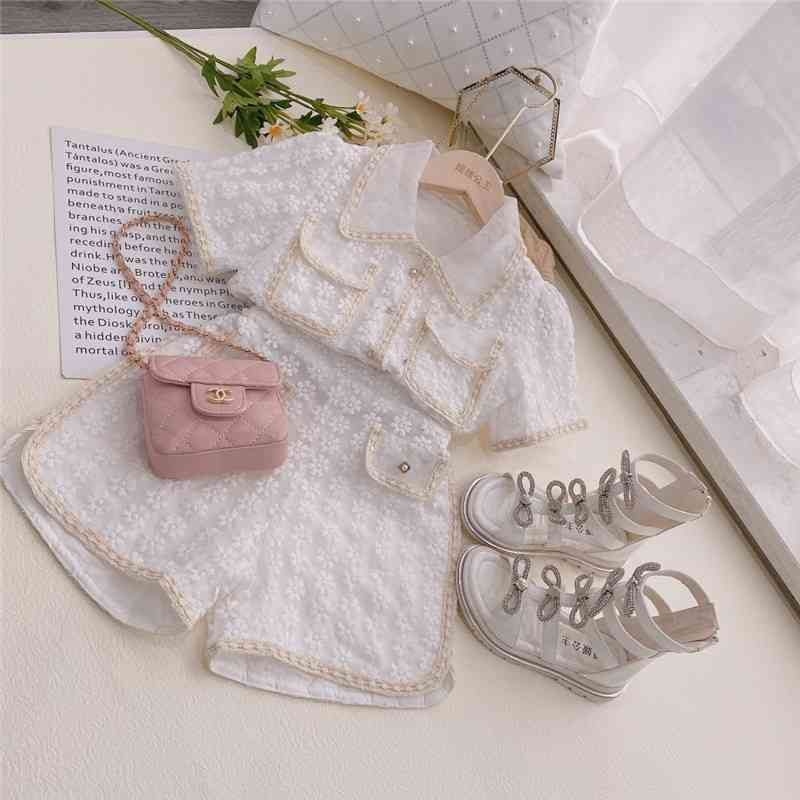 Toddler Baby Girls Kids Clothes Summer Fashion Short Sleeve Suit 2 Piece Sets Casual Children Clothing 210508
