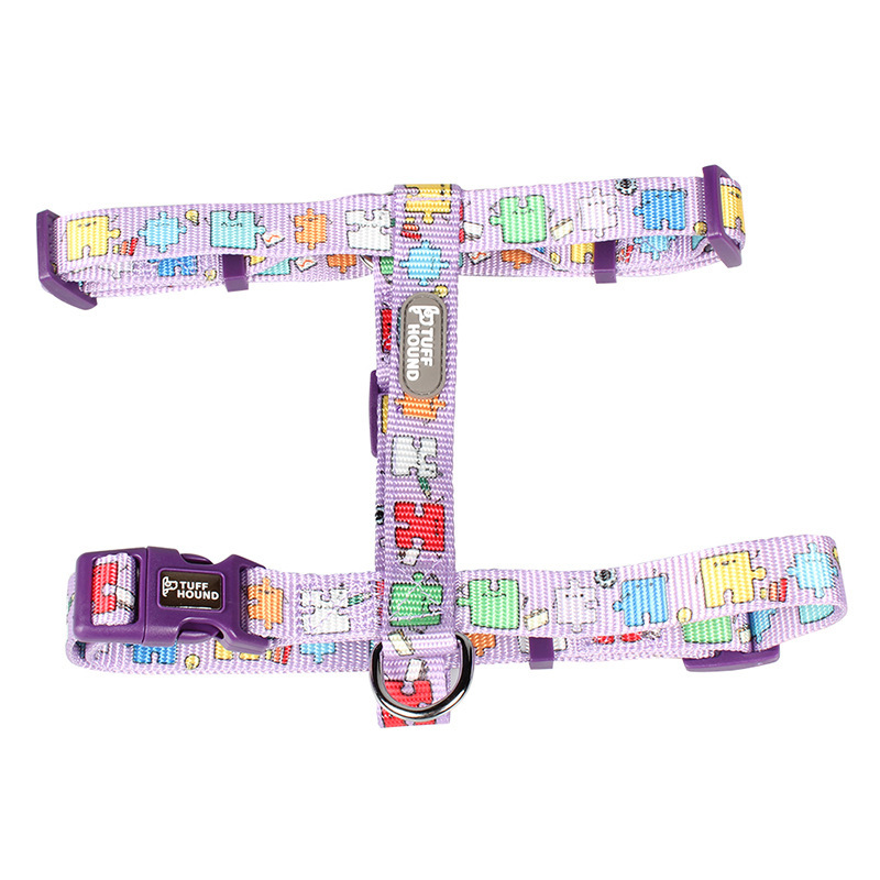 Cartoon Cats Dogs I-shaped Harness Traction Strap Dog Chest Strap Adjustable Nylon Cat Collar Wailking Leash Pet Supply