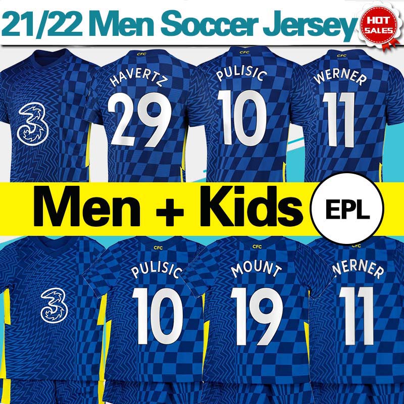 #10 PULISIC #7 KANTE Home Blue Soccer Jerseys 2021/2022 #11 WERNER #19 MOUNT Men Adult Soccer Shirts 21/22 Customized #29 HAVERTZ #18 GIROUD, Black;yellow
#10 PULISIC #7 KANTE Home Blue Soccer Jerseys 2021/2022 #11 WERNER #19 MOUNT Men Adult Soccer Shirts 21/22 Customized #29 HAVERTZ #18 GIROUD, Black;yellow