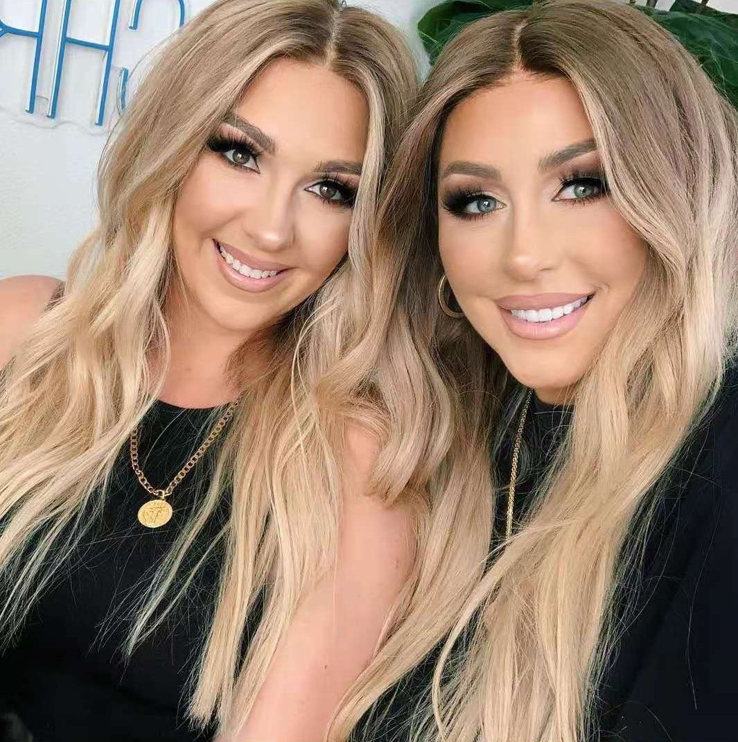 Ash Blonde Lace Front Wig With Brown Roots Heat Resistant Synthetic Ombre Body Wave Wigs For Black Women