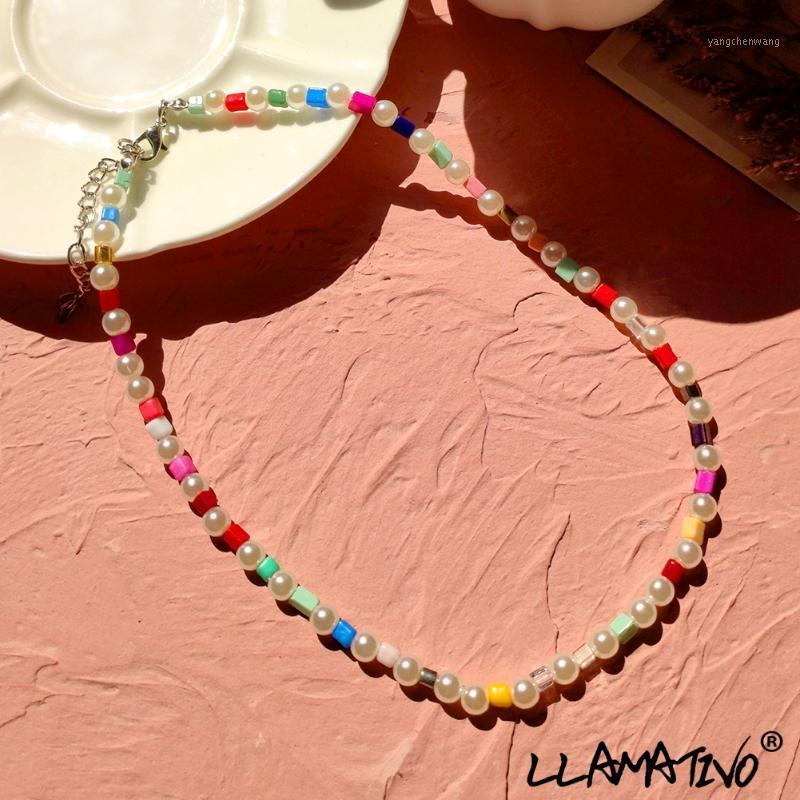 Chains Rainbow Color Irregular Geometric Pearl Beads Strand Necklace For Women Girls Handmade Square Beaded Necklaces Jewelry Gifts
Chains Rainbow Color Irregular Geometric Pearl Beads Strand Necklace For Women Girls Handmade Square Beaded Necklaces Jewelry Gifts