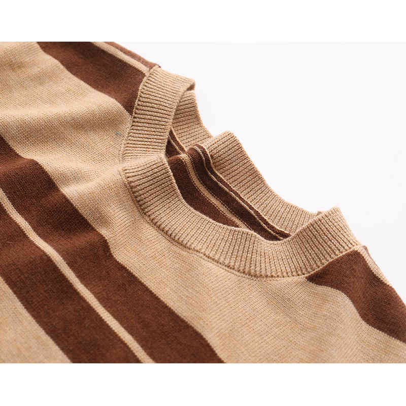 Tomboy Style Half Sleeve T-Shirts Summer Couples Striped Loose Tees Tops Breathable Students Leisure Fashion B-101 210522