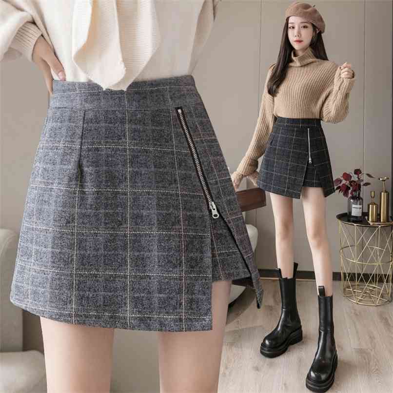 Fashion plaid woolen skirt autumn high-waist irregular a-line anti-empty 210520, Big hague
Fashion plaid woolen skirt autumn high-waist irregular a-line anti-empty 210520, Big hague