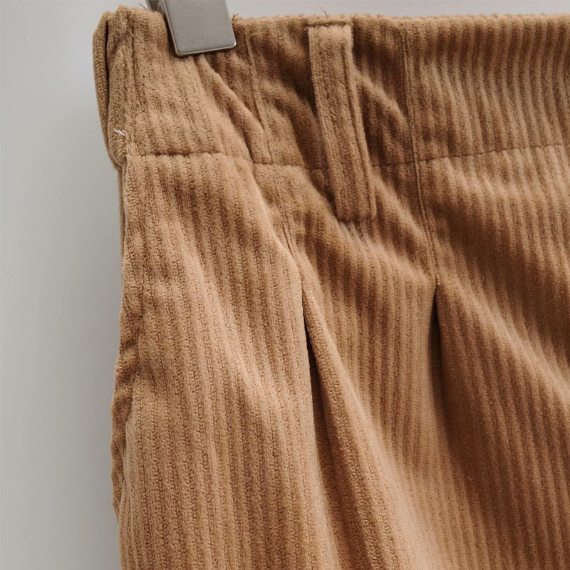 Loose High Waist Retro Corduroy Chic Female Pants Korean Fashion Casual Wide-legged Women's Pants 210507