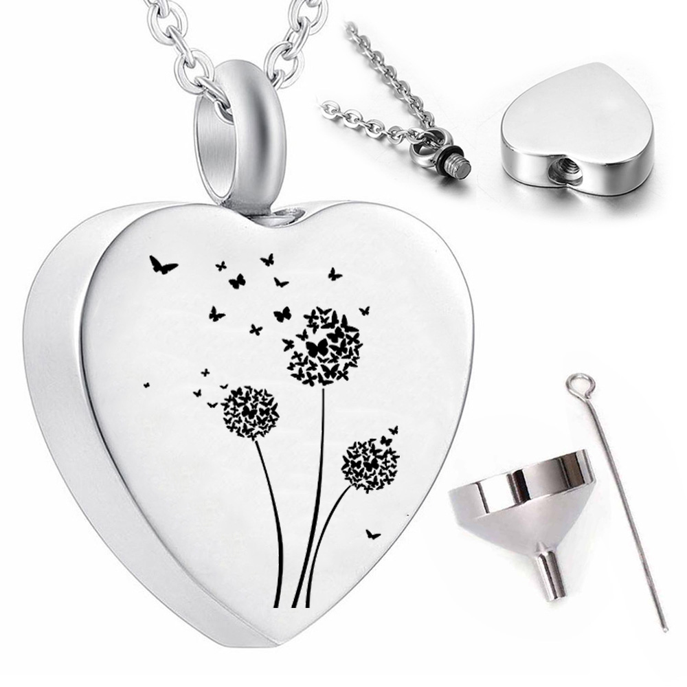 Butterfly cremation jewelry pendant three dandelion bouquet souvenir necklace to commemorate mom and dad
Butterfly cremation jewelry pendant three dandelion bouquet souvenir necklace to commemorate mom and dad