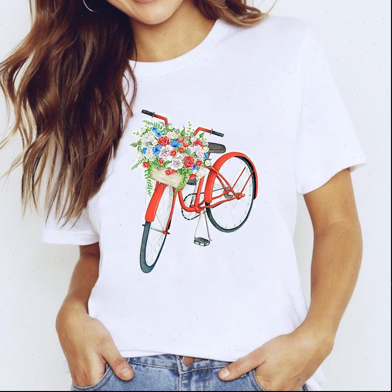 90s bike fashion trend style women cute casual clothing print graphic shirt ladies female tee, White
90s bike fashion trend style women cute casual clothing print graphic shirt ladies female tee, White