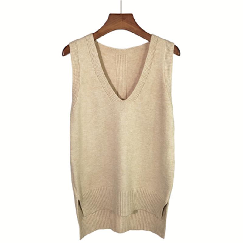 Women's Sweaters 2022 Autumn Knitted Sweater Female Korean Loose V Neck Sleeveless Preppy Style Fashion Knitwear Women Clothes PZ1267, White;black
Women's Sweaters 2022 Autumn Knitted Sweater Female Korean Loose V Neck Sleeveless Preppy Style Fashion Knitwear Women Clothes PZ1267, White;black