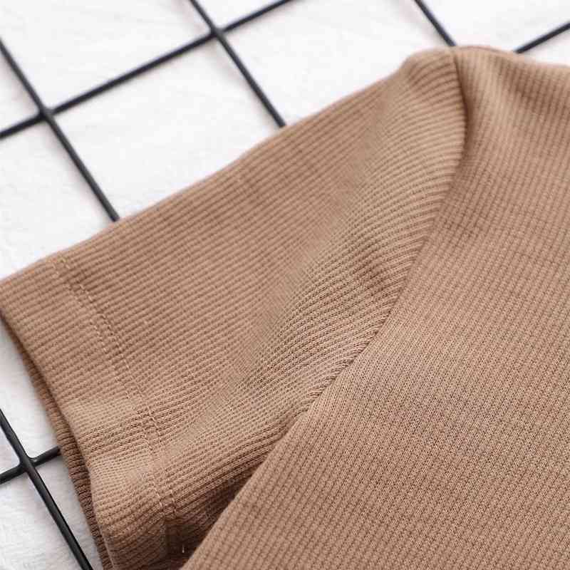 Casual Women Soft Cotton V Neck T-shirt Summer Fashion Ladies High Street Solid Color Female Tie Waist Top 210430