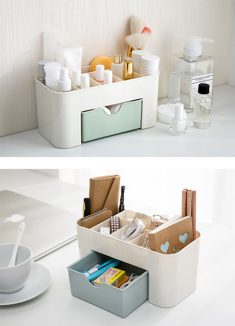 Space saving desktop ediics make-up like storage drawer organizer jewelry polish nail polish makeup container drawer