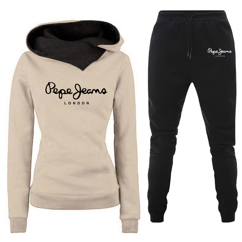 Winter Casual Tracksuit Women 2 Piece Set Hoodies+Pants Sportwear Women's Sports Suit Hooded Sweatshirt Set Female Clothes, White
Winter Casual Tracksuit Women 2 Piece Set Hoodies+Pants Sportwear Women's Sports Suit Hooded Sweatshirt Set Female Clothes, White