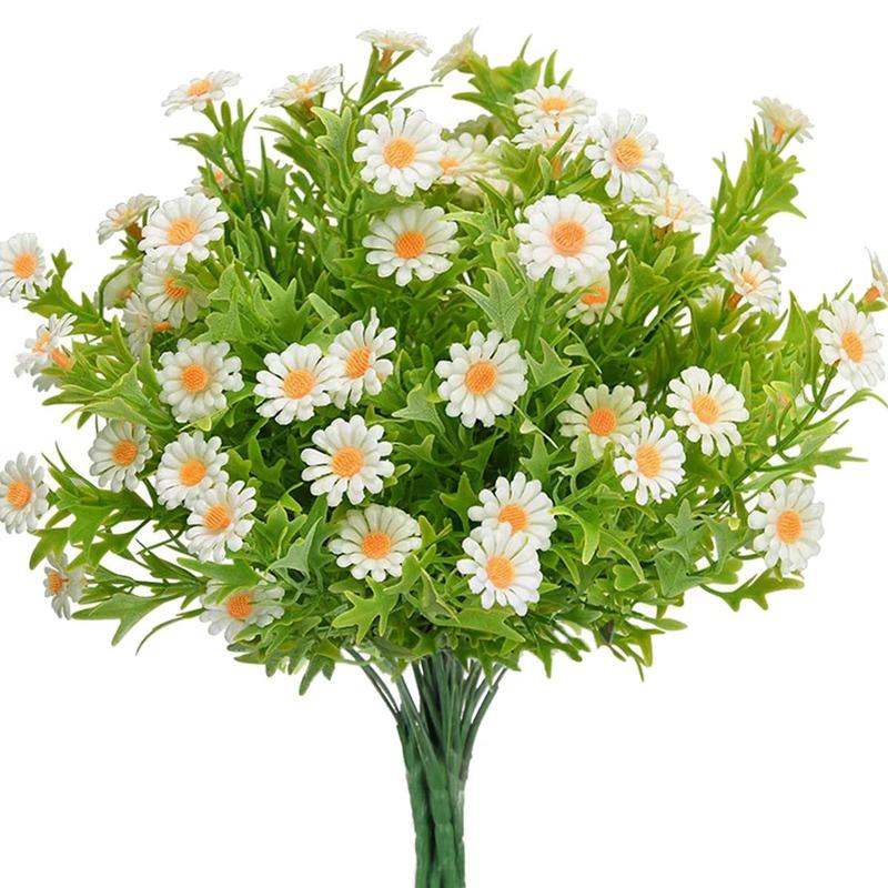 Decorative Flowers & Wreaths 6Pcs Daisies Artificial Outdoor Mums Fake Plants Greenery Plastic Shrubs For Home Dining Table Decor
Decorative Flowers & Wreaths 6Pcs Daisies Artificial Outdoor Mums Fake Plants Greenery Plastic Shrubs For Home Dining Table Decor