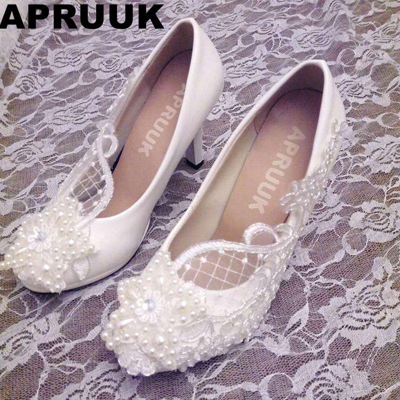 Sweet Est Coming Fashion Pearls Wedding Shoes Woman White Bridal With Ivory Bridesmaid Lace Dress, Flat heel
Sweet Est Coming Fashion Pearls Wedding Shoes Woman White Bridal With Ivory Bridesmaid Lace Dress, Flat heel