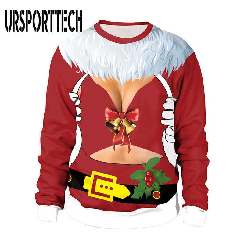 Ugly Christmas Sweaters Men Women Holiday Christmas Tree Snowflakes Couple's Sweater Pullover 3D Funny Xmas Sweatshirt Jumpers 210528