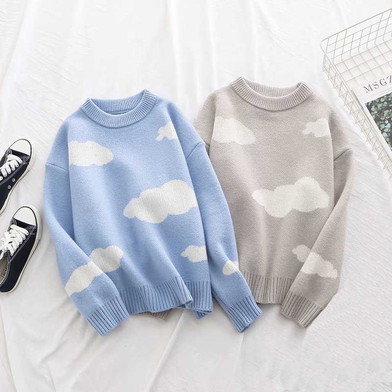 Sweaters Women Harajuku Lovely Chic Preppy Simple Soft Loose Spring Teens Knitwear Casual Fashion Korean Girls Pullover C-171 210928