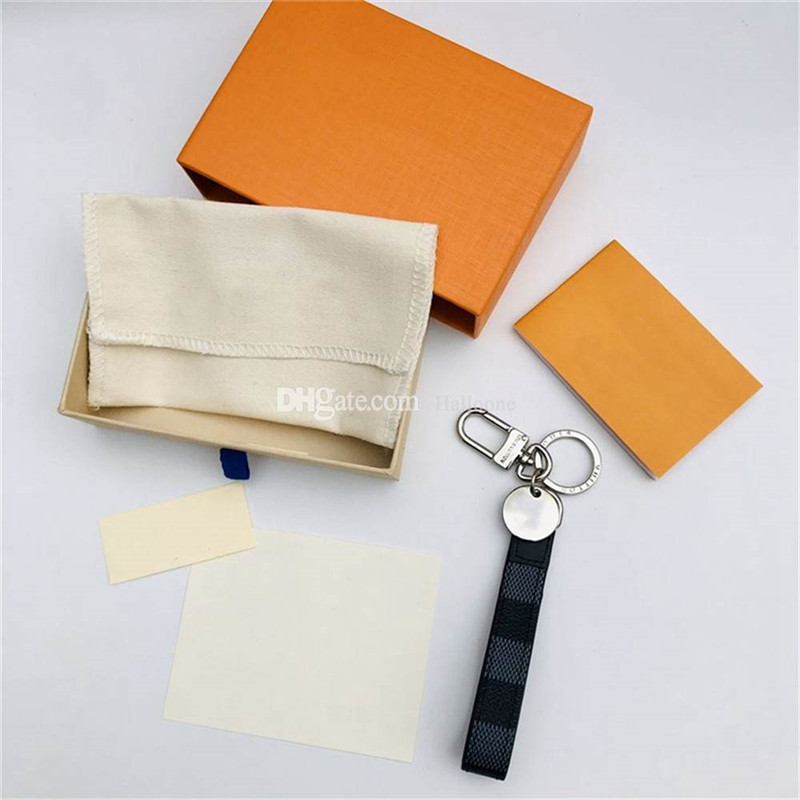 2022 Fashion Key Buckle Keychain Handmade real Leather Man Woman Pendant Accessories keychain charms with box for gift