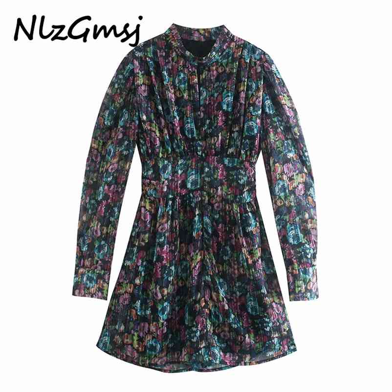 Dres Chic Fashion Floral Print Metallic Thread Mini Vintage Long Sleeve With Lining Female es Mujer 210628, As picture
Dres Chic Fashion Floral Print Metallic Thread Mini Vintage Long Sleeve With Lining Female es Mujer 210628, As picture