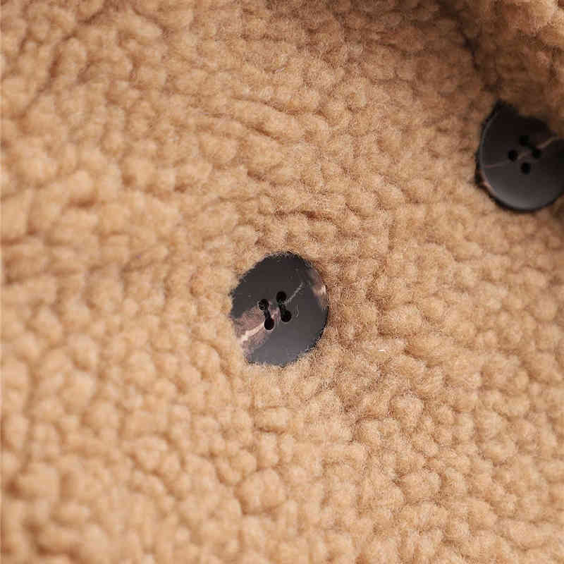 Evfer Women Casual Woolen Khaki Warm Long Coats Oversize Female Fashion Teddy Cashmere Loose Jacket Ladies Winter Thick Outwear 210421